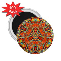 Kaleidoscope Background Mandala 2 25  Magnets (100 Pack) 