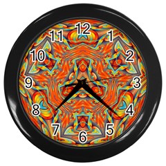 Kaleidoscope Background Mandala Wall Clock (black)