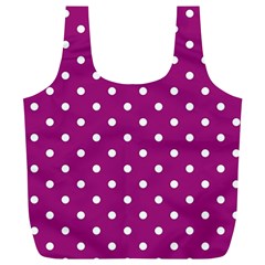 Polka Dots In Purple Full Print Recycle Bag (xl) by WensdaiAmbrose