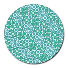 Colorful Abstract Print Pattern Round Mousepads