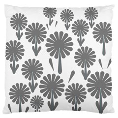 Zappwaits Flowers Black Standard Flano Cushion Case (one Side) by zappwaits