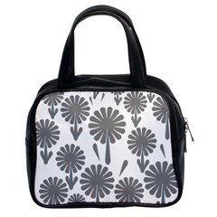 Zappwaits Flowers Black Classic Handbag (two Sides) by zappwaits