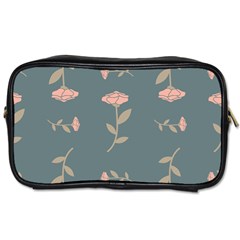 Florets In Grey Toiletries Bag (two Sides) by WensdaiAmbrose