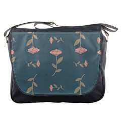 Florets In Grey Messenger Bag by WensdaiAmbrose