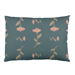 Florets In Grey Pillow Case (two Sides) by WensdaiAmbrose