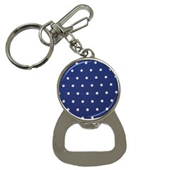 Navy Polka Dot Bottle Opener Key Chains by WensdaiAmbrose