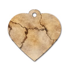 Stone Surface Stone Mass Dog Tag Heart (one Side)