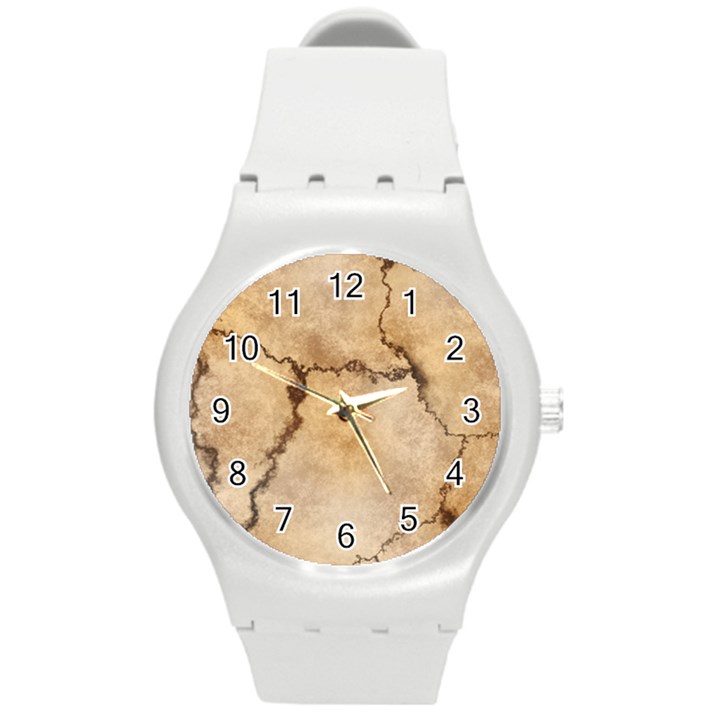 Stone Surface Stone Mass Round Plastic Sport Watch (M)