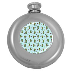 Pineapple Watermelon Fruit Lime Round Hip Flask (5 Oz)