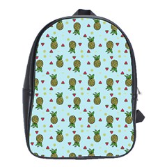Pineapple Watermelon Fruit Lime School Bag (large)