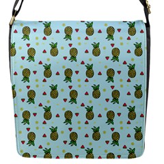 Pineapple Watermelon Fruit Lime Flap Closure Messenger Bag (s)