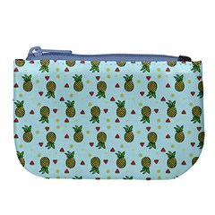 Pineapple Watermelon Fruit Lime Large Coin Purse by Mariart