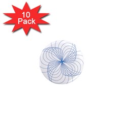 Spirograph Pattern Drawing 1  Mini Magnet (10 Pack)  by Alisyart