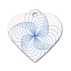 Spirograph Pattern Drawing Dog Tag Heart (one Side)