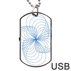 Spirograph Pattern Drawing Dog Tag Usb Flash (two Sides)