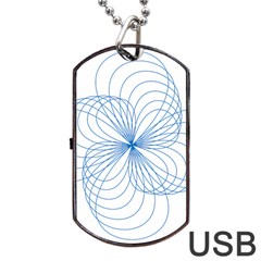 Spirograph Pattern Drawing Dog Tag Usb Flash (two Sides) by Alisyart