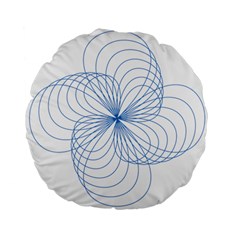 Spirograph Pattern Drawing Standard 15  Premium Flano Round Cushions by Alisyart