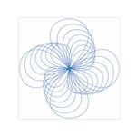 Spirograph Pattern Drawing Small Satin Scarf (Square) Front