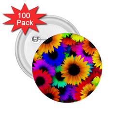 Sunflower Colorful 2 25  Buttons (100 Pack) 