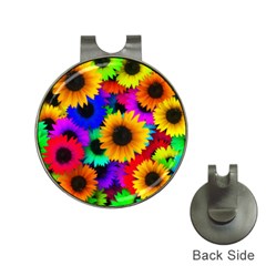 Sunflower Colorful Hat Clips With Golf Markers by Mariart