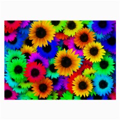 Sunflower Colorful Large Glasses Cloth by Mariart