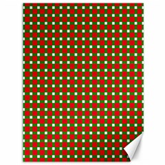 Lumberjack Plaid Buffalo Plaid Green Red Canvas 36  X 48  by Mariart