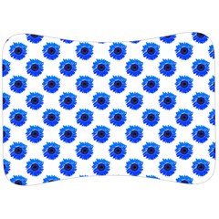 Sunflower Digital Paper Blue Velour Seat Head Rest Cushion by Mariart