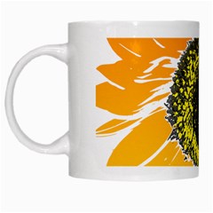 Sunflower Flower Yellow Orange White Mugs