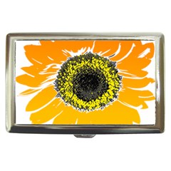 Sunflower Flower Yellow Orange Cigarette Money Case by Mariart