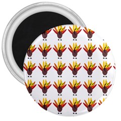 Turkey Thanksgiving Background 3  Magnets by Mariart