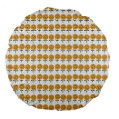 Sunflower Wrap Large 18  Premium Round Cushions by Mariart