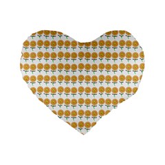 Sunflower Wrap Standard 16  Premium Heart Shape Cushions by Mariart