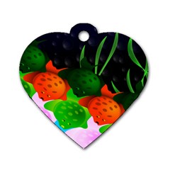 Pattern Fishes Escher Dog Tag Heart (two Sides)