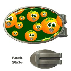 Seamless Orange Pattern Money Clips (oval)  by Mariart