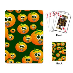 Seamless Orange Pattern Playing Cards Single Design