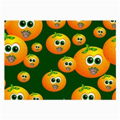 Seamless Orange Pattern Large Glasses Cloth (2-side)
