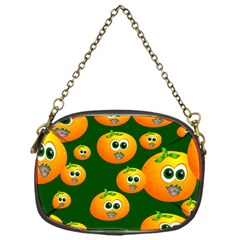 Seamless Orange Pattern Chain Purse (one Side) by Mariart