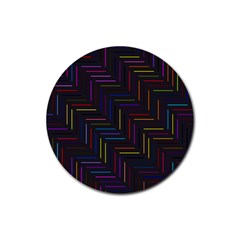 Lines Line Background Rubber Coaster (round)  by Alisyart