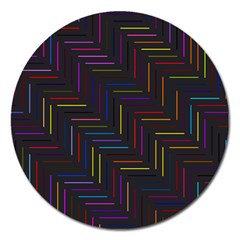 Lines Line Background Magnet 5  (round) by Alisyart