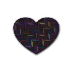 Lines Line Background Heart Coaster (4 Pack)  by Alisyart