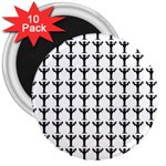 Strongman Background Gym 3  Magnets (10 pack)  Front