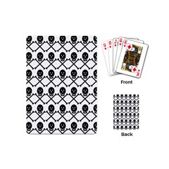 Skull Crossbones Pirate Backdrop Playing Cards (mini) by Alisyart