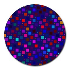 Squares Square Background Abstract Round Mousepads