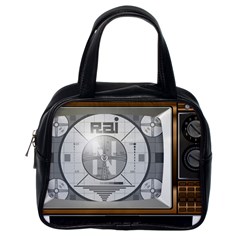 Emergency Broadcast System Classic Handbag (one Side) by WensdaiAmbrose