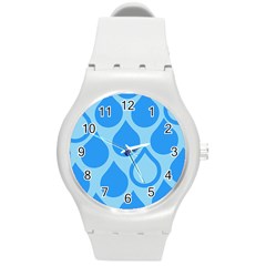 Droplet Round Plastic Sport Watch (m) by WensdaiAmbrose