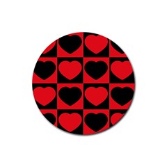 Royal Hearts Rubber Coaster (round)  by WensdaiAmbrose