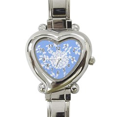 White Dahlias Heart Italian Charm Watch by WensdaiAmbrose