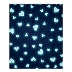 Light Blue Hearts Shower Curtain 60  X 72  (medium)  by WensdaiAmbrose