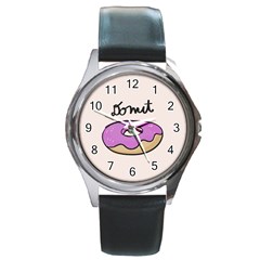 Donuts Sweet Food Round Metal Watch by Mariart