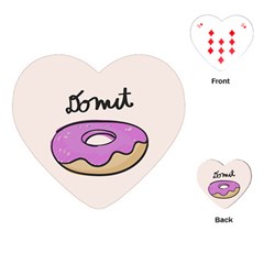 Donuts Sweet Food Playing Cards (heart)